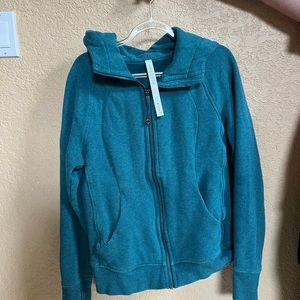 Lululemon Scuba Zip Up Hoodie Jacket in Heathered Teal size 8